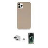 MARSİLYAN™- iPhone 11 Pro Max Kılıf Zirve Modern Özel Seri - Şeffaf 360 Full Body Arka Koruyucu + Pers Alüminyum Kamera Lens - SH