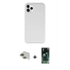 MARSİLYAN™- iPhone 11 Pro Max Kılıf Zirve Modern Özel Seri - Şeffaf 360 Full Body Arka Koruyucu + Yeşil Pers Alüminyum Kamera Lens