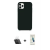 MARSİLYAN™- iPhone 11 Pro Max Kılıf Zirve Modern Özel Seri - Şeffaf Pasifik Cam Ekran Koruyucu + Kamera Lens Koruma Cam - SF