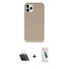 MARSİLYAN™- iPhone 11 Pro Max Kılıf Zirve Modern Özel Seri - Şeffaf Pasifik Cam Ekran Koruyucu + Kamera Lens Koruma Cam - SF