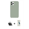 MARSİLYAN™- iPhone 11 Pro Max Kılıf Zirve Modern Özel Seri - Şeffaf Pasifik Cam Ekran Koruyucu + Kamera Lens Koruma Cam - SF