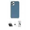 MARSİLYAN™- iPhone 11 Pro Max Kılıf Zirve Modern Özel Seri - Şeffaf Pasifik Cam Ekran Koruyucu + Kamera Lens Koruma Cam - SF