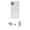 MARSİLYAN™- iPhone 11 Pro Max Kılıf Zirve Modern Özel Seri - Şeffaf Pasifik Cam Ekran Koruyucu + Pers Alüminyum Kamera Lens - KI