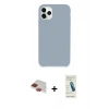 MARSİLYAN™- iPhone 11 Pro Max Kılıf Zirve Modern Özel Seri - Şeffaf Pasifik Cam Ekran Koruyucu + Pers Alüminyum Kamera Lens - KI