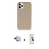 MARSİLYAN™- iPhone 11 Pro Max Kılıf Zirve Modern Özel Seri - Şeffaf Pasifik Cam Ekran Koruyucu + Pers Alüminyum Kamera Lens - LT