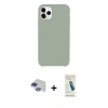 MARSİLYAN™- iPhone 11 Pro Max Kılıf Zirve Modern Özel Seri - Şeffaf Pasifik Cam Ekran Koruyucu + Pers Alüminyum Kamera Lens - LT