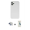 MARSİLYAN™- iPhone 11 Pro Max Kılıf Zirve Modern Özel Seri - Şeffaf Pasifik Cam Ekran Koruyucu + Pers Alüminyum Kamera Lens - LT