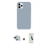 MARSİLYAN™- iPhone 11 Pro Max Kılıf Zirve Modern Özel Seri - Şeffaf Pasifik Cam Ekran Koruyucu + Pers Alüminyum Kamera Lens - LT