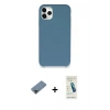 MARSİLYAN™- iPhone 11 Pro Max Kılıf Zirve Modern Özel Seri - Şeffaf Pasifik Cam Ekran Koruyucu + Metal Kamera Lens Koruma Cam - SH