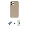 MARSİLYAN™- iPhone 11 Pro Max Kılıf Zirve Modern Özel Seri - Şeffaf Pasifik Cam Ekran Koruyucu + Metal Kamera Lens Koruma Cam - SH