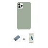 MARSİLYAN™- iPhone 11 Pro Max Kılıf Zirve Modern Özel Seri - Şeffaf Pasifik Cam Ekran Koruyucu + Metal Kamera Lens Koruma Cam - MR