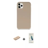 MARSİLYAN™- iPhone 11 Pro Max Kılıf Zirve Modern Özel Seri - Şeffaf Pasifik Cam Ekran Koruyucu + Renkli Kamera Lens Koruma Cam - PE