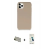 MARSİLYAN™- iPhone 11 Pro Max Kılıf Zirve Modern Özel Seri - Şeffaf Pasifik Cam Ekran Koruyucu + Rainbow Kamera Lens Koruma Cam - GD