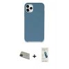 MARSİLYAN™- iPhone 11 Pro Max Kılıf Zirve Modern Özel Seri - Şeffaf Pasifik Cam Ekran Koruyucu + Rainbow Kamera Lens Koruma Cam - YL