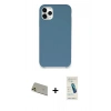 MARSİLYAN™- iPhone 11 Pro Max Kılıf Zirve Modern Özel Seri - Şeffaf Pasifik Cam Ekran Koruyucu + Rainbow Kamera Lens Koruma Cam - GD