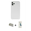 MARSİLYAN™- iPhone 11 Pro Max Kılıf Zirve Modern Özel Seri - Şeffaf Pasifik Cam Ekran Koruyucu + Rainbow Kamera Lens Koruma Cam - GD