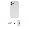 MARSİLYAN™- iPhone 11 Pro Max Kılıf Zirve Modern Özel Seri - Şeffaf Pasifik Cam Ekran Koruyucu + Renkli Kamera Lens Koruma Cam - SI
