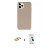MARSİLYAN™- iPhone 11 Pro Max Kılıf Zirve Modern Özel Seri - Şeffaf Pasifik Cam Ekran Koruyucu + Renkli Kamera Lens Koruma Cam - TU