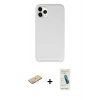 MARSİLYAN™- iPhone 11 Pro Max Kılıf Zirve Modern Özel Seri - Şeffaf Pasifik Cam Ekran Koruyucu + Renkli Kamera Lens Koruma Cam - TU