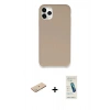 MARSİLYAN™- iPhone 11 Pro Max Kılıf Zirve Modern Özel Seri - Şeffaf Pasifik Cam Ekran Koruyucu + Renkli Kamera Lens Koruma Cam - YL