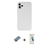 MARSİLYAN™- iPhone 11 Pro Max Kılıf Zirve Modern Özel Seri - Şeffaf Pasifik Cam Ekran Koruyucu + Shine Kamera Lens Koruma Cam - GD