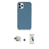 MARSİLYAN™- iPhone 11 Pro Max Kılıf Zirve Modern Özel Seri - Şeffaf Pasifik Cam Ekran Koruyucu + Pers Alüminyum Kamera Lens - YL