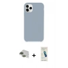 MARSİLYAN™- iPhone 11 Pro Max Kılıf Zirve Modern Özel Seri - Şeffaf Pasifik Cam Ekran Koruyucu + Pers Alüminyum Kamera Lens - YL