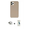 MARSİLYAN™- iPhone 11 Pro Max Kılıf Zirve Modern Özel Seri - Şeffaf Pasifik Cam Ekran Koruyucu + Pers Alüminyum Kamera Lens - YL