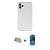 MARSİLYAN™- iPhone 11 Pro Max Kılıf Zirve Modern Özel Seri - Siyah 18D Cam Ekran Koruyucu + Rainbow Kamera Lens Koruma Cam - GD