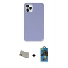 MARSİLYAN™- iPhone 11 Pro Max Kılıf Zirve Modern Özel Seri - Siyah 18D Cam Ekran Koruyucu + Rainbow Kamera Lens Koruma Cam - GD