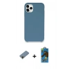 MARSİLYAN™- iPhone 11 Pro Max Kılıf Zirve Modern Özel Seri - Siyah 18D Cam Ekran Koruyucu + Gold Shine Kamera Lens Koruma Cam