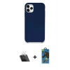 MARSİLYAN™- iPhone 11 Pro Max Kılıf Zirve Modern Özel Seri - Siyah 18D Cam Ekran Koruyucu + Kamera Lens Koruma Cam - SF