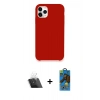 MARSİLYAN™- iPhone 11 Pro Max Kılıf Zirve Modern Özel Seri - Siyah 18D Cam Ekran Koruyucu + Kamera Lens Koruma Cam - SF