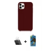 MARSİLYAN™- iPhone 11 Pro Max Kılıf Zirve Modern Özel Seri - Siyah 18D Cam Ekran Koruyucu + Kamera Lens Koruma Cam - SF