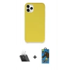 MARSİLYAN™- iPhone 11 Pro Max Kılıf Zirve Modern Özel Seri - Siyah 18D Cam Ekran Koruyucu + Kamera Lens Koruma Cam - SF