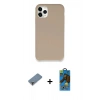 MARSİLYAN™- iPhone 11 Pro Max Kılıf Zirve Modern Özel Seri - Siyah 18D Cam Ekran Koruyucu + Metal Kamera Lens Koruma Cam - MR