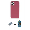 MARSİLYAN™- iPhone 11 Pro Max Kılıf Zirve Modern Özel Seri - Siyah 18D Cam Ekran Koruyucu + Metal Kamera Lens Koruma Cam - MR