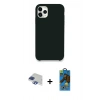 MARSİLYAN™- iPhone 11 Pro Max Kılıf Zirve Modern Özel Seri - Siyah 18D Cam Ekran Koruyucu + Pers Alüminyum Kamera Lens - LT