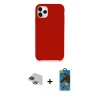 MARSİLYAN™- iPhone 11 Pro Max Kılıf Zirve Modern Özel Seri - Siyah 18D Cam Ekran Koruyucu + Pers Alüminyum Kamera Lens - LT