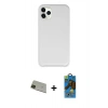 MARSİLYAN™- iPhone 11 Pro Max Kılıf Zirve Modern Özel Seri - Siyah 18D Cam Ekran Koruyucu + Rainbow Kamera Lens Koruma Cam - YL