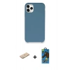 MARSİLYAN™- iPhone 11 Pro Max Kılıf Zirve Modern Özel Seri - Siyah 18D Cam Ekran Koruyucu + Renkli Kamera Lens Koruma Cam - YL