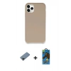 MARSİLYAN™- iPhone 11 Pro Max Kılıf Zirve Modern Özel Seri - Siyah 18D Cam Ekran Koruyucu + Shine Kamera Lens Koruma Cam - SH