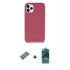 MARSİLYAN™- iPhone 11 Pro Max Kılıf Zirve Modern Özel Seri - Siyah 18D Cam Ekran Koruyucu + Shine Kamera Lens Koruma Cam - GS