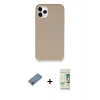 MARSİLYAN™- iPhone 11 Pro Max Kılıf Zirve Modern Özel Seri - Siyah 20D Premium Cam Ekran Koruyucu + Metal Kamera Lens Koruma Cam - GD