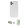 MARSİLYAN™- iPhone 11 Pro Max Kılıf Zirve Modern Özel Seri - Siyah 20D Premium Cam Ekran Koruyucu + Gold Rainbow Kamera Lens Koruma Cam