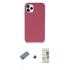 MARSİLYAN™- iPhone 11 Pro Max Kılıf Zirve Modern Özel Seri - Siyah 20D Premium Cam Ekran Koruyucu + Metal Kamera Lens Koruma Cam - GS