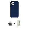 MARSİLYAN™- iPhone 11 Pro Max Kılıf Zirve Modern Özel Seri - Siyah 20D Premium Cam Ekran Koruyucu + Kamera Lens Koruma Cam - SF