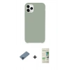 MARSİLYAN™- iPhone 11 Pro Max Kılıf Zirve Modern Özel Seri - Siyah 20D Premium Cam Ekran Koruyucu + Metal Kamera Lens Koruma Cam - MI