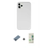 MARSİLYAN™- iPhone 11 Pro Max Kılıf Zirve Modern Özel Seri - Siyah 20D Premium Cam Ekran Koruyucu + Metal Kamera Lens Koruma Cam - MI