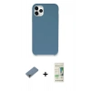 MARSİLYAN™- iPhone 11 Pro Max Kılıf Zirve Modern Özel Seri - Siyah 20D Premium Cam Ekran Koruyucu + Metal Kamera Lens Koruma Cam - MR